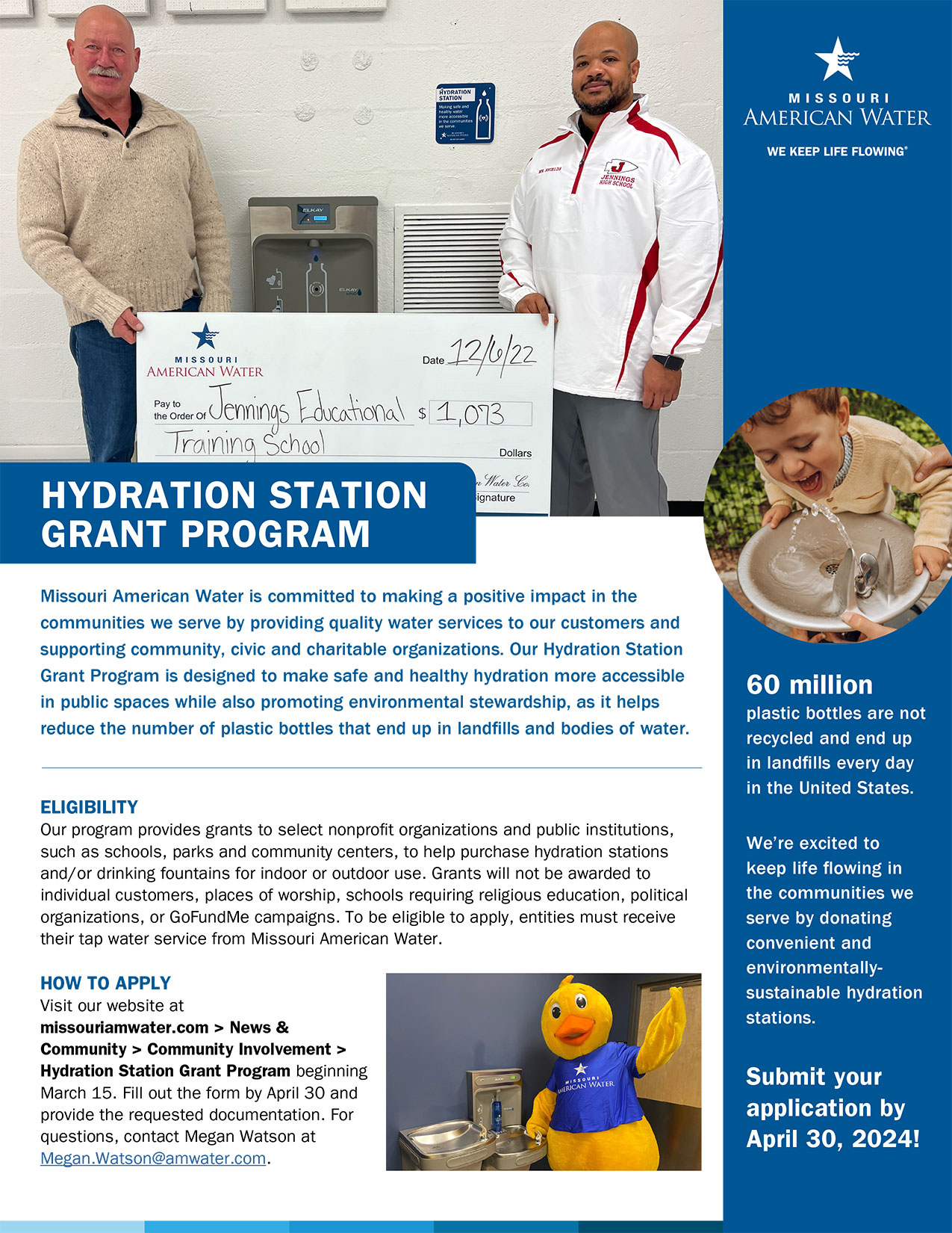 Missouri American Water Hydration Station Grant Program